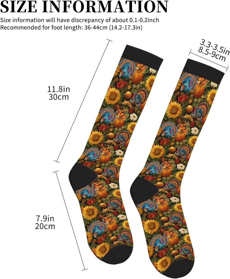 thmnj Compression Socks Knee High Support Socks for Women Men Circulation Stockings for Athletic Running Cycling Flying - Image 2